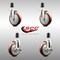 Service Caster 5 Inch 316SS Maroon Poly Swivel 1-1/2 Inch Expanding Stem Caster Brake SCC, 2PK SS316EX20S514-PPUB-MRN-2-TLB-2-112 - alternate 5